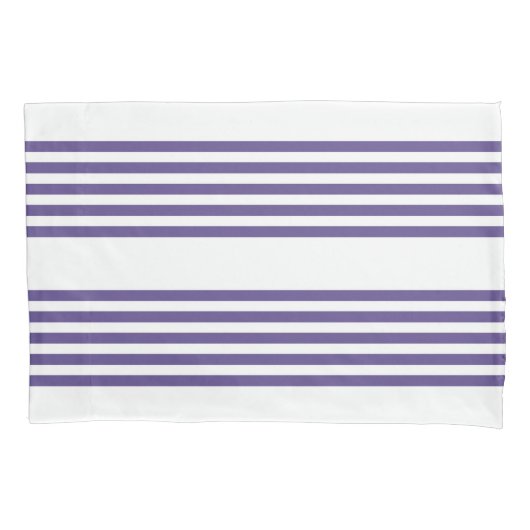 Ultraviolett und weiß, fünf Streifen Kissenbezug (Vorderseite)