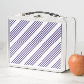 Ultraviolett und weiß, fünf Streifen Metall Brotdose (Beispiel)