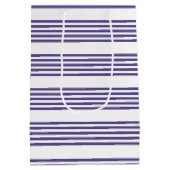 Ultraviolett und weiß, fünf Streifen Mittlere Geschenktüte (Rückseite)