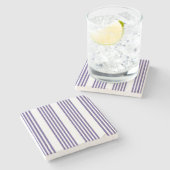 Ultraviolett und weiß, fünf Streifen Steinuntersetzer (Seitenansicht)