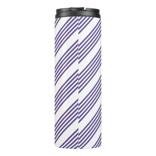 Ultraviolett und weiß, fünf Streifen Thermosbecher (Rückseite)