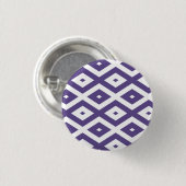 Ultraviolett-weißes Rautenmuster Button (Vorne & Hinten)