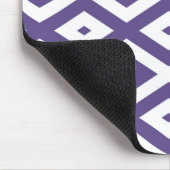 Ultraviolett-weißes Rautenmuster Mousepad (Ecke)