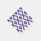 Ultraviolett-weißes Rautenmuster Serviette (Ecke)