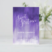 Ultraviolette abstrakte Bonbon 16 der modernen RSVP Karte (Stehend Vorderseite)