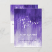 Ultraviolette abstrakte Bonbon 16 der modernen RSVP Karte (Vorne/Hinten)