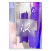 Ultraviolette Aquarelltafel Nr. Tischnummer (Rückseite)