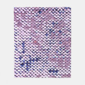 Ultraviolette, lebendige Sequenzer Glitzer glänzen Fleecedecke (Vorderseite)