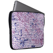 Ultraviolette, lebendige Sequenzer Glitzer glänzen Laptopschutzhülle (Vorne Rechts)