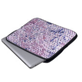 Ultraviolette, lebendige Sequenzer Glitzer glänzen Laptopschutzhülle (Vorne Knopf)