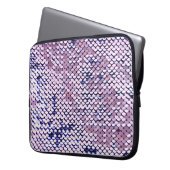 Ultraviolette, lebendige Sequenzer Glitzer glänzen Laptopschutzhülle (Vorderseite Links)