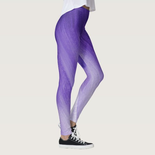 Ultraviolette Leggings lila abstrakter Kunst (Rechts)