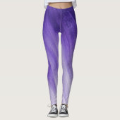 Ultraviolette Leggings lila abstrakter Kunst (Vorderseite)