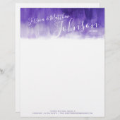 Ultraviolette moderne Kunst frisch verzehrt Briefk Briefbogen (Vorne/Hinten)