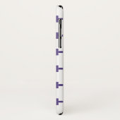 Ultraviolette Polka kreuzt auf Weiß Case-Mate iPhone Hülle (Hinten/Links)