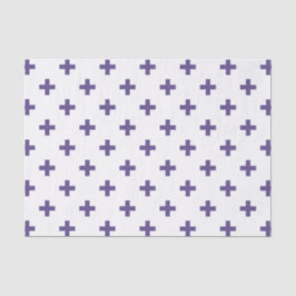 Ultraviolette Polka kreuzt auf Weiß Seidenpapier