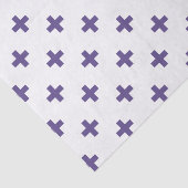 Ultraviolette Polka kreuzt auf Weiß Seidenpapier (Ausschnitt)