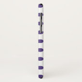 Ultraviolette Polka-Punkte auf weiß Case-Mate iPhone Hülle (Hinten/Links)