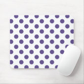 Ultraviolette Polka-Punkte auf weiß Mousepad (Mit Mouse)