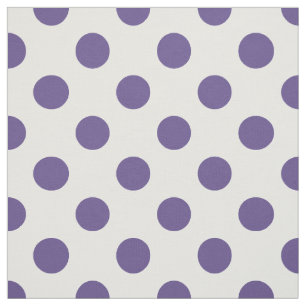 Ultraviolette Polka-Punkte auf weiß Stoff