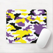 Ultraviolette und goldene gelbe Camouflage Mousepad (Mit Mouse)