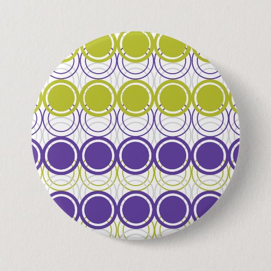 Ultraviolette und grüne Kreise Button (Vorderseite)
