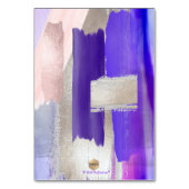 Ultraviolette Wasserfarbe Button an Bord Tischnummer (Rückseite)