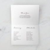 Ultraviolette Wasserfarbenblütenhochzeit Programm (Innenseite)