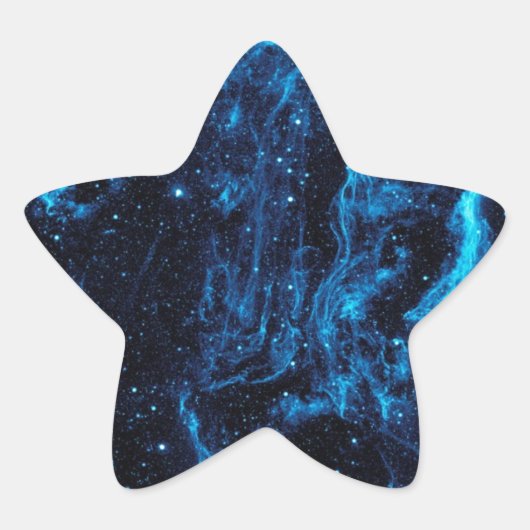 Ultraviolettes Bild des Zygnus-Schleifennebels Stern-Aufkleber (Vorderseite)