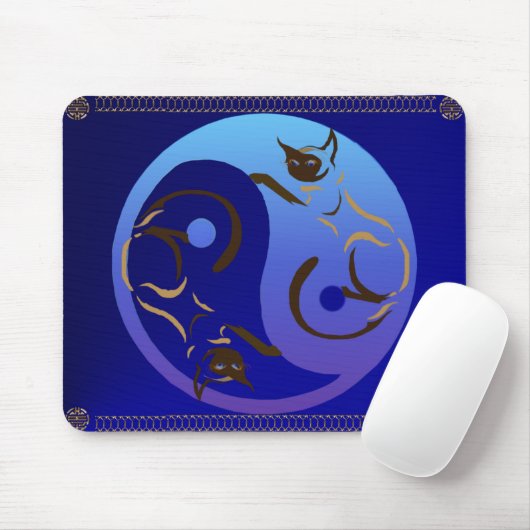 Ultraviolettes Yin Yang Mousepad (Mit Mouse)