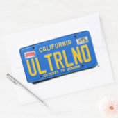 ULTRLND: CA 1974 Blue License Plate Rechteckiger Aufkleber (Umschlag)