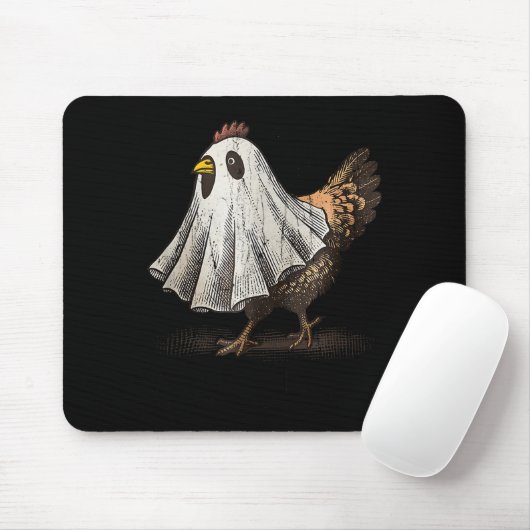 Ultrygeist Chicken, Chicken Ghost, Funny Halloween Mousepad (Mit Mouse)