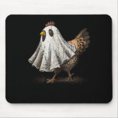Ultrygeist Chicken, Chicken Ghost, Funny Halloween Mousepad (Vorne)
