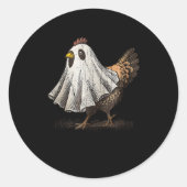 Ultrygeist Chicken, Chicken Ghost, Funny Halloween Runder Aufkleber (Vorderseite)