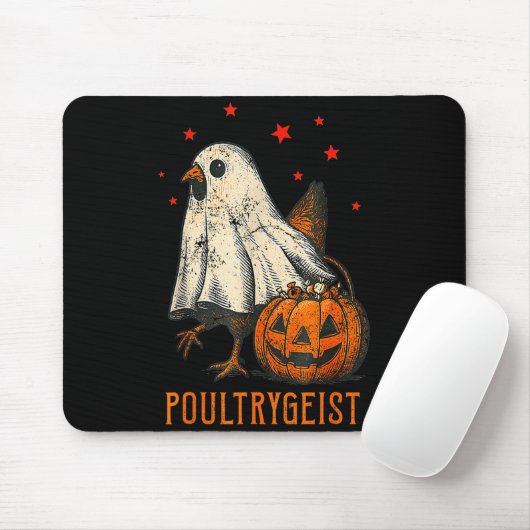 Ultrygeist Funny Halloween Chicken Ghost Costume P Mousepad (Mit Mouse)