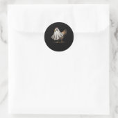 Ultrygeist Huhn, Hühner-Geist, Lustiges Halloween Runder Aufkleber (Tasche)