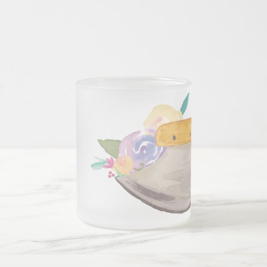 Ulu mattierte mit BlumenTasse Mattglastasse (Mittel)