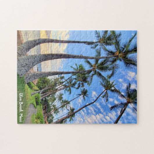 Ulua Beach Maui Palm Trees Puzzle (Horizontal)