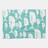 Ulua papio Hawaiian fish school - Fischen Geschirrtuch (Horizontal)