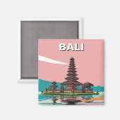 Ulun Danu Bali Indonesia Reisen Abstrakt Magnet (Vorderseite/Rückseite)