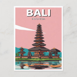 Ulun Danu Bali Indonesia Reisen Abstrakt Postkarte