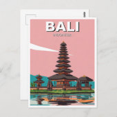 Ulun Danu Bali Indonesia Reisen Abstrakt Postkarte (Vorne/Hinten)