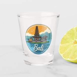 Ulun Danu Bali Indonesia Reisen Abstrakt Schnapsglas