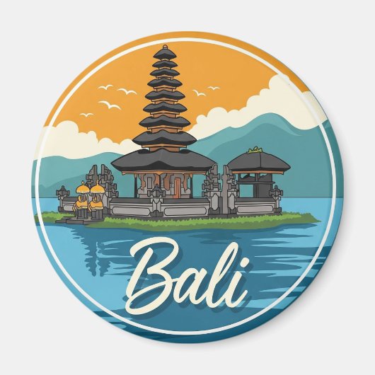 Ulun Danu Bali Indonesia Travel Abstract Magnet (Vorne)