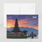 Ulun Danu Bali Indonesia Travel Feiertagspostkarte (Vorne/Hinten)