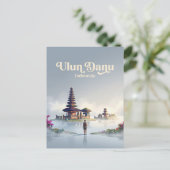 Ulun Danu Beratan Tempel Indonesien Postkarte (Stehend Vorderseite)