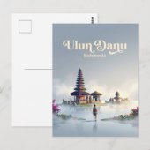Ulun Danu Beratan Tempel Indonesien Postkarte (Vorne/Hinten)