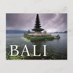 Ulun Danu Tempel Bali, Indonesien Postkarte