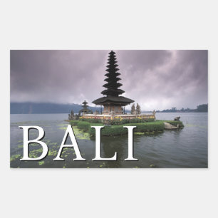 Ulun Danu Tempel   Bali, Indonesien Rechteckiger Aufkleber