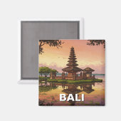 Ulun Danu Temple Bali Indonesia Magnet (Vorderseite/Rückseite)